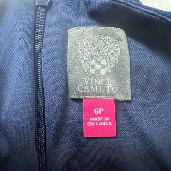 Vince Camuto Women's 6 Petite Blouson Tier Jumpsuit Navy Blue Semi Formal New - Picture 5 of 13